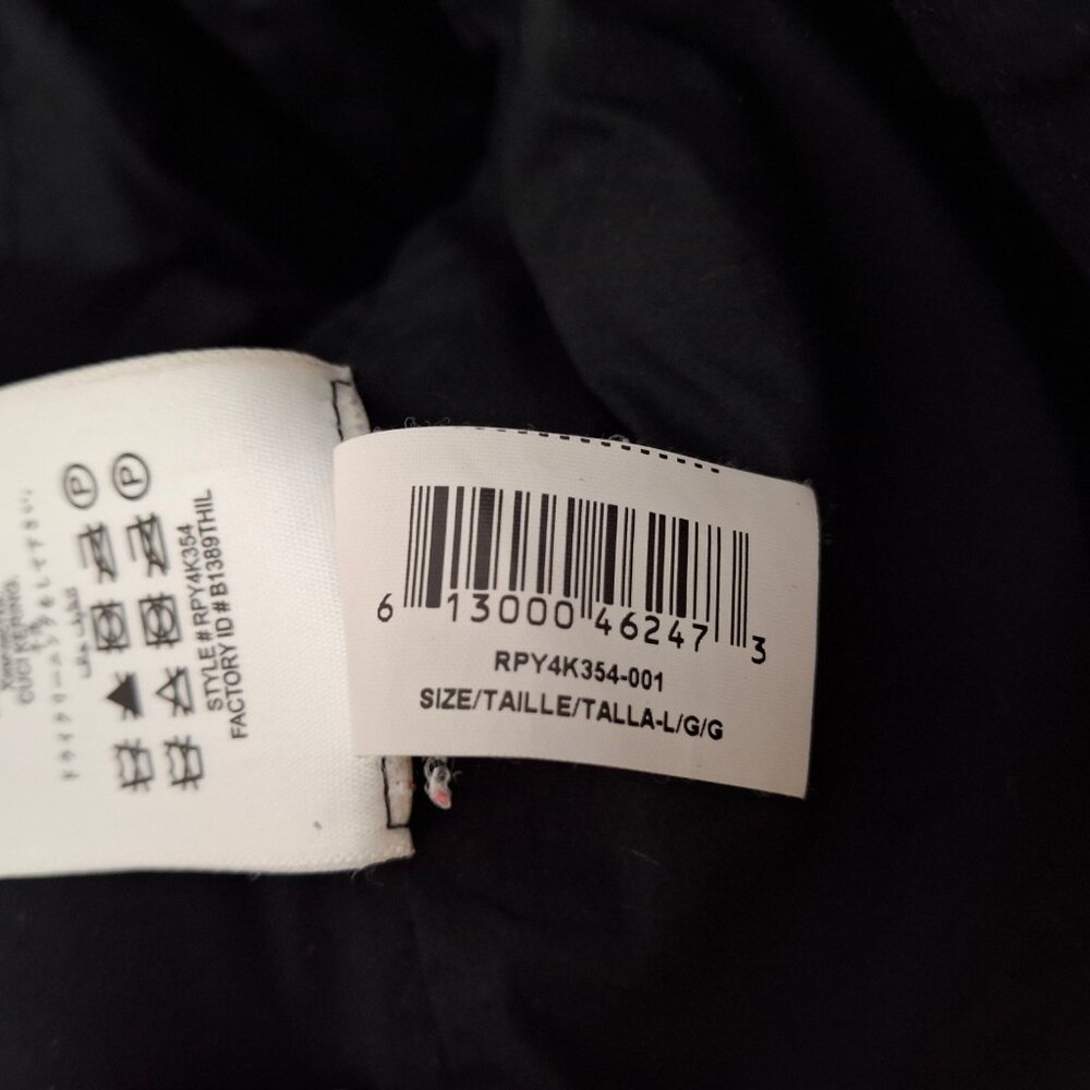 BCBGMAXAZRIA Vegan Leather Crop Jacket Sz Lg Black Lined Quilted Zip - Picture 12 of 15